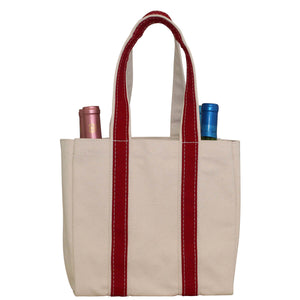 Four Bottle Wine Tote with Monogram